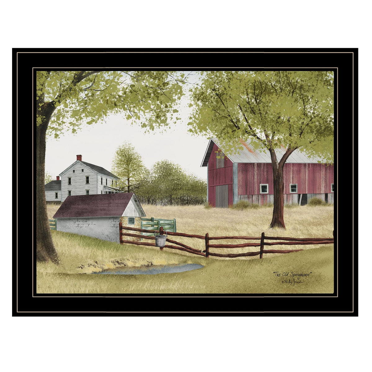 The Old Spring House 4 Black Framed Print Wall Art