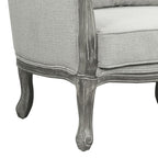 Acme Furniture Upholstered Button Tufted Back Chair, Gray/Gray Oak