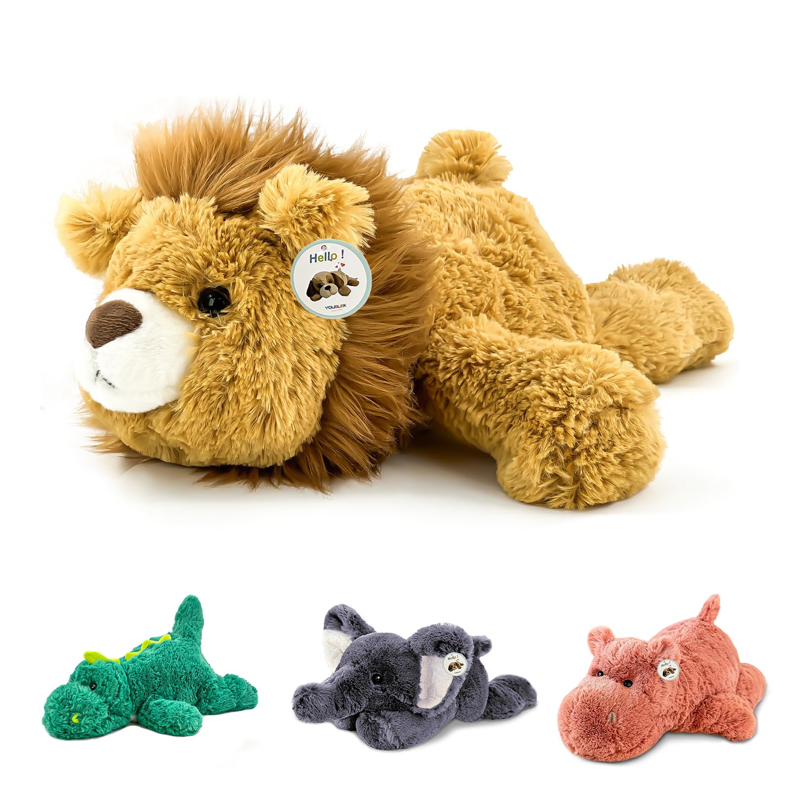 YOUBLEK 20  | 4 Pounds Weighted Stuffed Animals,Sensory Comfort Plush Throw Pillow Toy, Soft for Home & School, Kawaii Plushies 