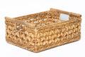 NAYA 15 Water Hyacinth Medium Wicker Shelf Basket with Handles