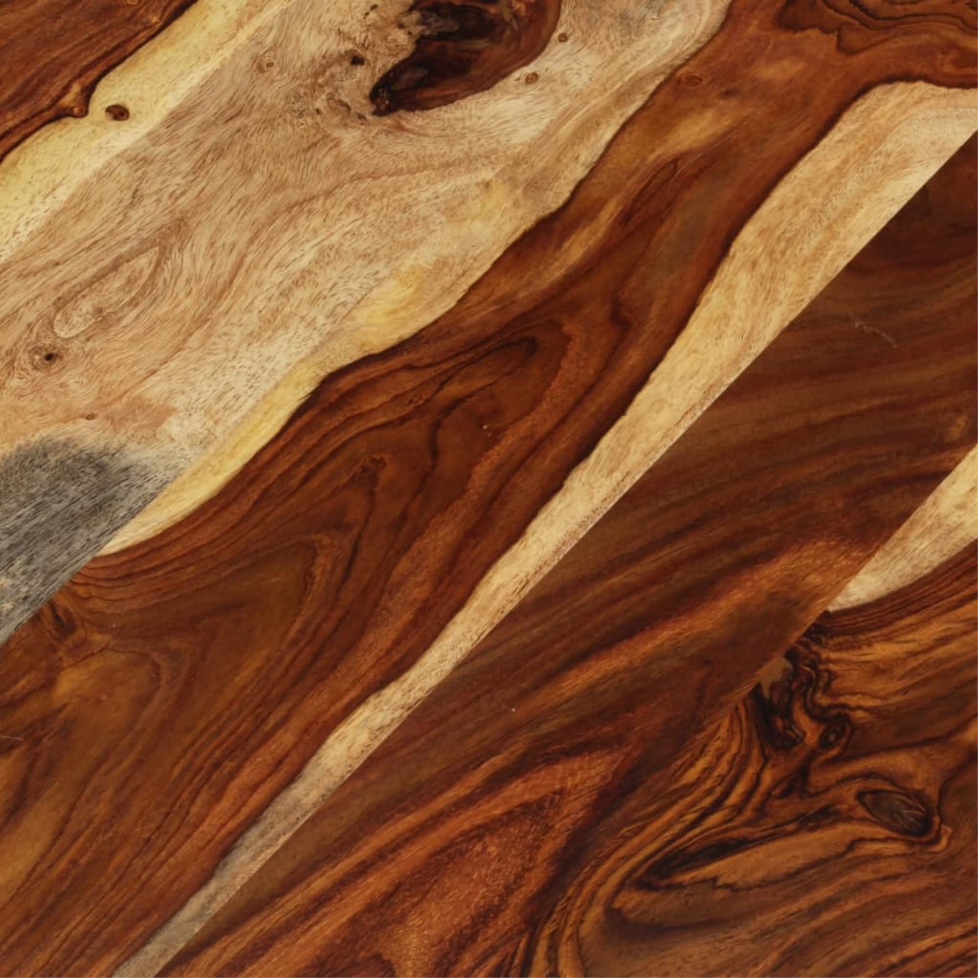 vidaXL Table Top 19.7&quot; x(0.98&quot;-1.06&quot;) Solid Sheesham Wood Round