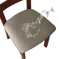 Genina Waterproof Seat Covers for Dining Room Chairs Covers Dining Chair Cover Kitchen Chair Covers (Taupe, 2 Pcs)