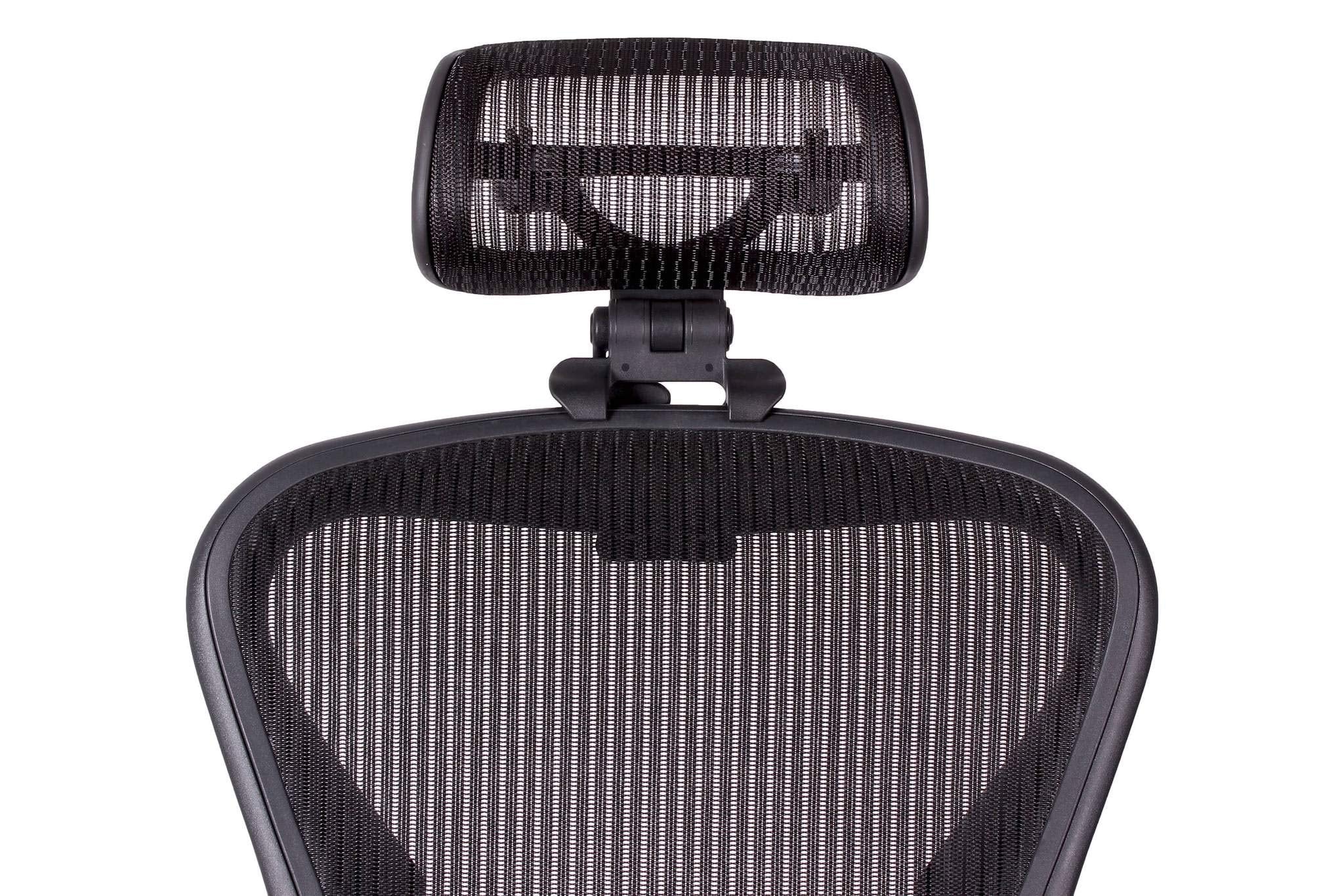 The Original Headrest for The Herman Miller Aeron Chair H3 Carbon | Colors and Mesh Match Classic Aeron Chair 2016 and Earlier M