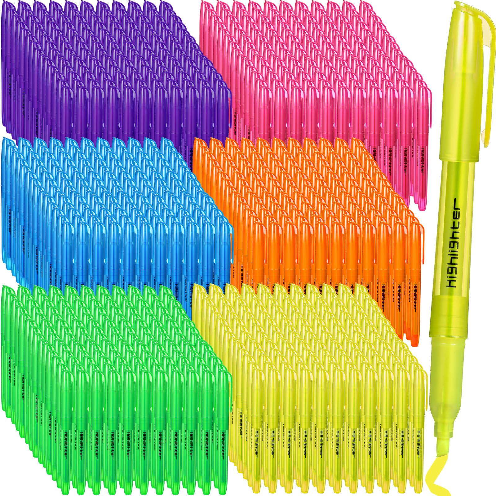 Thenshop 540 Pcs Highlighter Bulk Pack Assorted Colors Highlighter Markers Chisel Tip Fluorescent Pens For Office Classroom Back