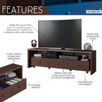 Techni Mobili Elegant 80” TV Stand with Three Cabinets and Storage, Modern Entertainment Center with Cable Management Fits Screens up to 80" When Measured Diagonally