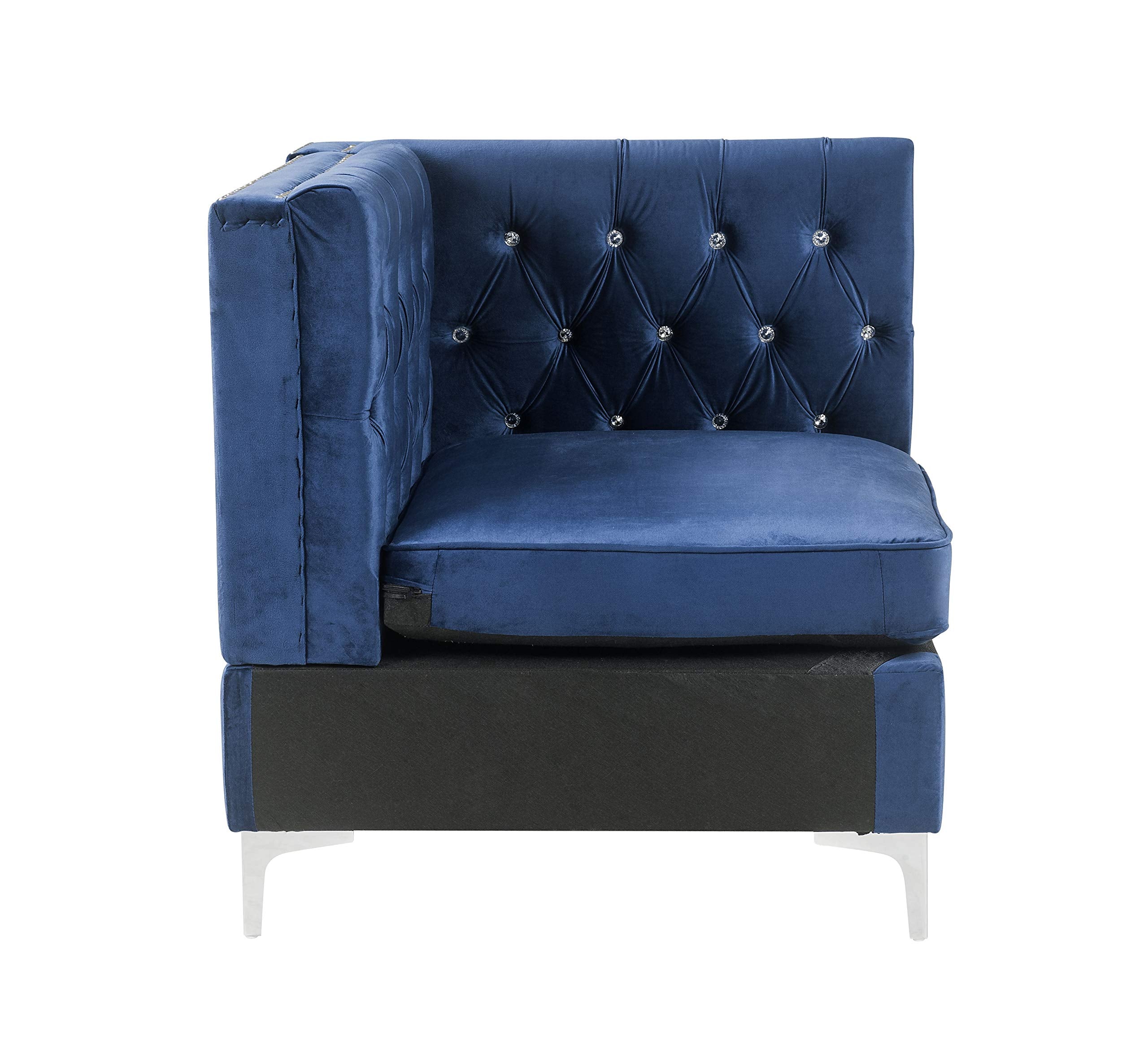 Acme Furniture Jaszira Modular - Wedge in Blue Velvet