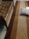 ORFA HOME Custom Size Hallway Runner Rug, Slip Resistant, 26 Inch Wide X Your Choice of Length, Trellis Brown, 26 Inch X 7 feet