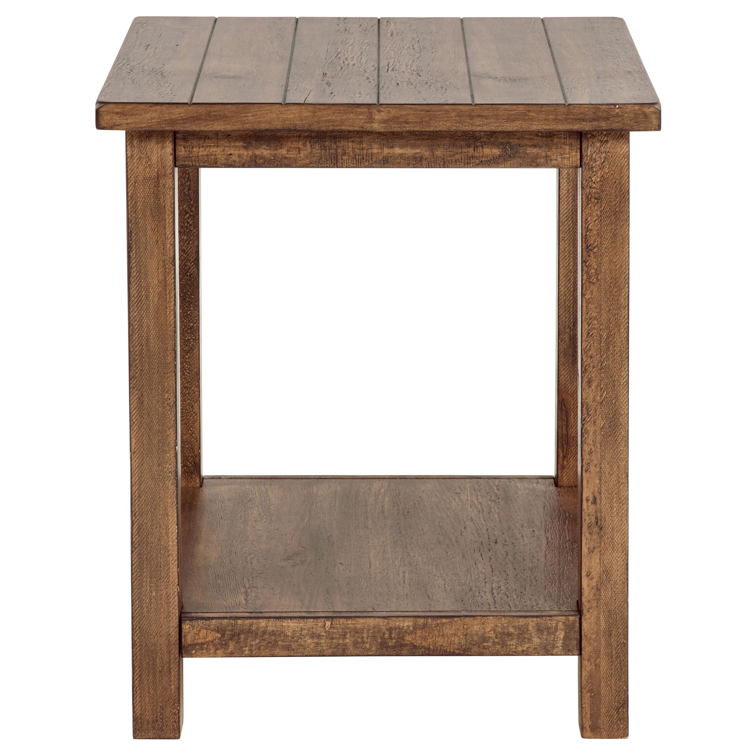 Coaster Home Furnishings Payne Wood End Table with Shelf Distressed Brown