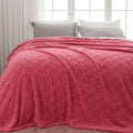 Newcosplay Super Soft King Blanket Coral Pink Love Premium Silky Flannel Fleece 3D Heart Checkered Lightweight Bed Blanket All S