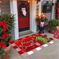 Tinideya 2 Pcs St. Patrick's Day Doormats Welcome Outdoor Irish Shamrock Lucky Clover Door Mats Layered Front Door Rugs Non Slip
