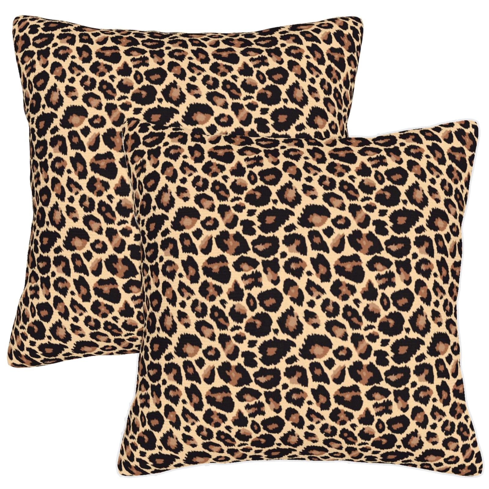 Leopard Print Throw Pillow Covers Home Decor 18X18 Inch Cute Cheetah Print Decorative Pillowcase Cushion Cover Soft Durable For