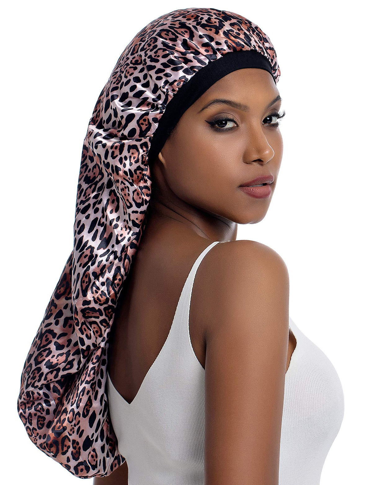 JarseHera Double-Layer Silk Bonnet Extra Long Satin Sleep Cap for Long Hair