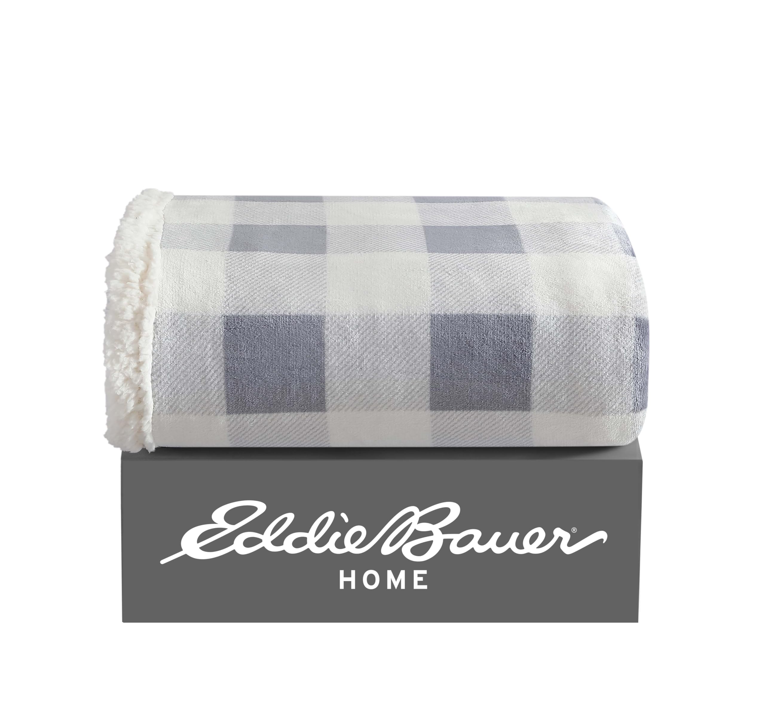 Eddie Bauer Ultra-Plush Collection Throw Blanket-Reversible Sherpa Fleece Cover, Soft & Cozy, Perfect For Bed Or Couch, Mountain