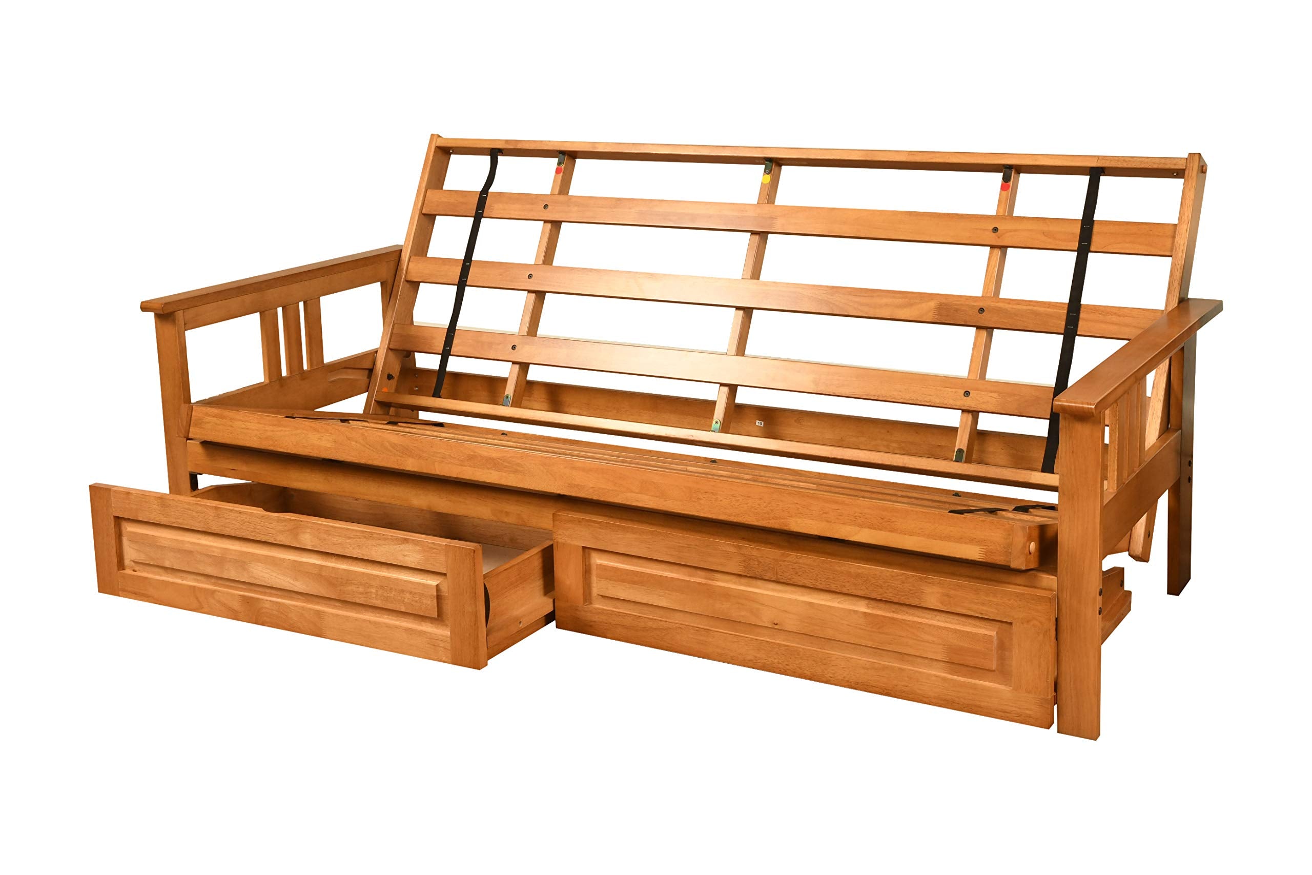 Kodiak Furniture Monterey Full Solid Wood Frame With Storage In Brown/Butternut