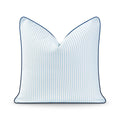 Hofdeco Premium Coastal Hampton Style Patio Indoor Outdoor Pillow Cover Only, 20'X20' Water Resistant For Backyard, Couch, Blu