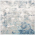 Safavieh Brentwood Collection 12 Square Light Grey/Blue BNT822F Modern Abstract Non-Shedding Area Rug