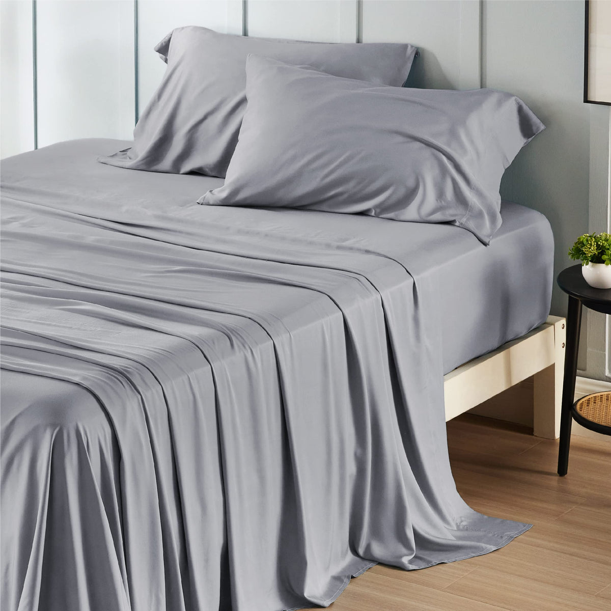 Bedsure Full Size Sheets, Cooling Sheets Full, Rayon Derived From Bamboo, Deep Pocket Up To 16', Breathable & Soft Bed Sheets,