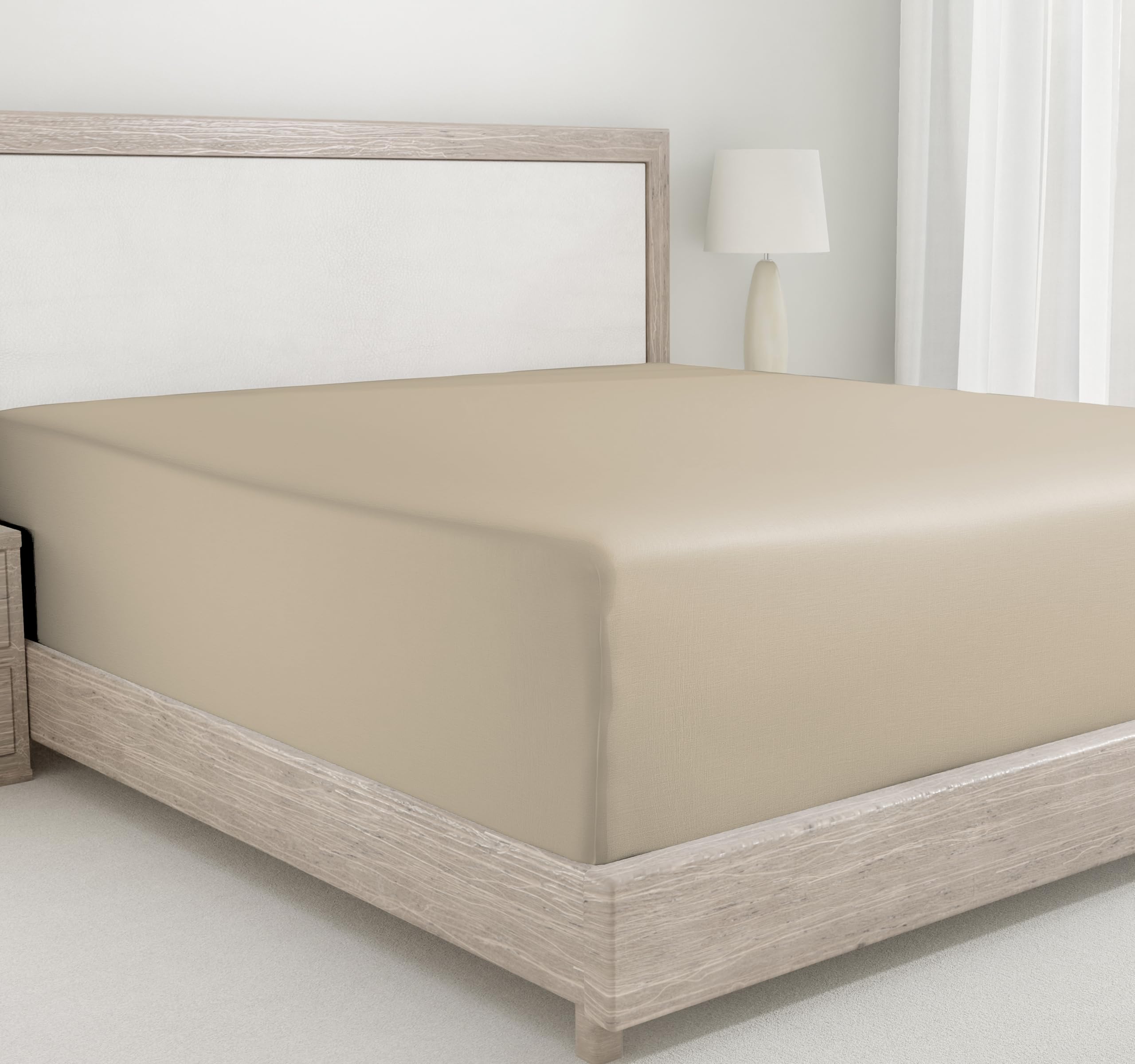 California Design Den Deep Pocket King Fitted Sheet Only, 400 Thread Count 100% Cotton King Size Fitted Sheets, Sateen, No Pop-O