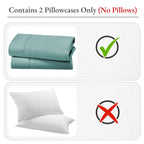 Standard Queen Size Pillowcase Set - 400 Thread Count, 100% Cotton Sateen, Set Of 2 Pillow Covers, Breathable, Cooling, Extra Soft Pillowcases For Kids, Teens, Women & Men - Teal