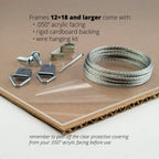 Craig Frames Confetti, Modern Blue Picture Frame, 20 X 24 Inch