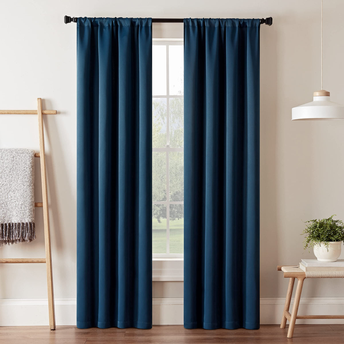 ECLIPSE Blackout Curtains for Bedroom-Darrell 37'' x 84'' Insulated Darkening Single Panel Rod Pocket Window Treatment Living Ro