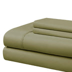 Cathay Home Essentials Ultra Soft Hypoallergenic Wrinkle Resistant Double Brushed Microfiber Bedding Sheet Set, Sage, King