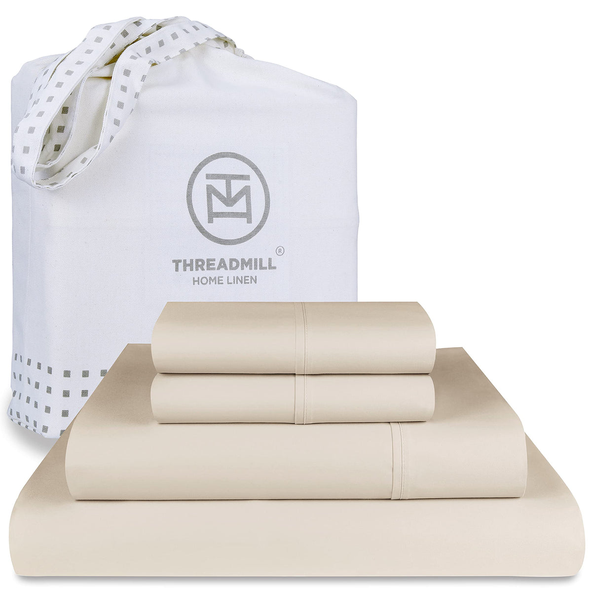 Threadmill 100% Cotton Sheets For Queen Size Bed - 600 Thread Count Queen Bed Sheets Set With 16    Deep Pocket - Sateen Weave 4