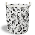 EGBTL Dinosaur Skeleton Laundry Basket, Kids Collapsible Laundry Hamper with Handles, Funny Black and White Dino Skeleton Clothe