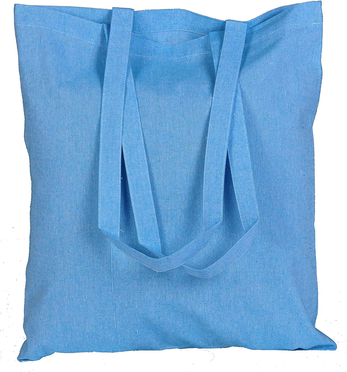 Atmos Green 12 Pack Azure Color 15 X 16 Inch With 27 Long Handle 55 Oz Recycled Cotton Reusable Grocery Bags Ecofriendly Super S