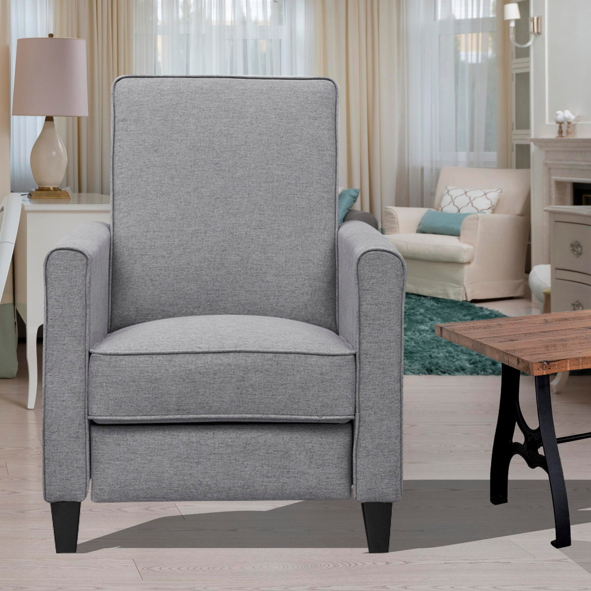 Naomi Home Pushback Recliner Chairs Home Theatre Recliner Small Recliners For Small Spaces With Adjustable Footrest Push Back Th