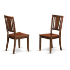 East West Furniture Dudley 7 Piece Set Consist of a Rectangle Kitchen Table and 6 Dining Room Chairs, 36x60 Inch, DUDL7-MAH-W