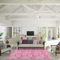 Addison Rugs Surfside Asr32 Pink 9' X 12' Indoor Outdoor Area Rug, Easy Clean, Machine Washable, Non Shedding, Bedroom, Living Room, Dining Room, Kitchen, Patio Rug