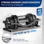 Fgsaeor 9-Pack Shower Caddy Adhesive Replacement, Transparent Adhesive Hooks Stickers, Strong Hook Strip For Shower Caddy Basket