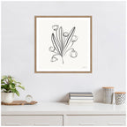 Floral Bouquet by Gabrielly Guedes Framed Canvas Wall Art Print