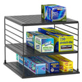 WANCHIY Upgraded Cabinet Organizers and Storage Divided Compartment Holder for Plastic Bag, Wrap, Foil, Snack and Box for Kitch