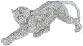 Studio 55D Silver Prowling Leopard 17 1/2 Wide Sculpture
