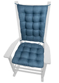 Rave Pacific Blue Porch Rocker Cushions - Extra-Large - Indoor-Outdoor, Fade Resistant, Weather Resistant - Latex Foam Fill Rock