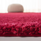 Safavieh August Shag Collection Runner Rug - 2'3'' X 8', Red, Solid Design, Non-Shedding & Easy Care, 1.2-Inch Thick Ideal For H