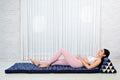 Leewadee Comfortable Japanese Floor Mattress - Thai Floor Bed with Triangle Cushion - Futon Mattress - XL Extra Long Thai Massag