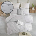Urban Habitat Cotton Comforter Set - Jacquard Tufts Pompom Design All Season Bedding, Matching Shams, Decorative Pillows, Full/Q