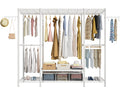 Ulif E3 Heavy Duty Garment Rack, 4 Tiers Freestanding Closet Organizer System with 5 Shelves, Metal Closet Organizer and Storage