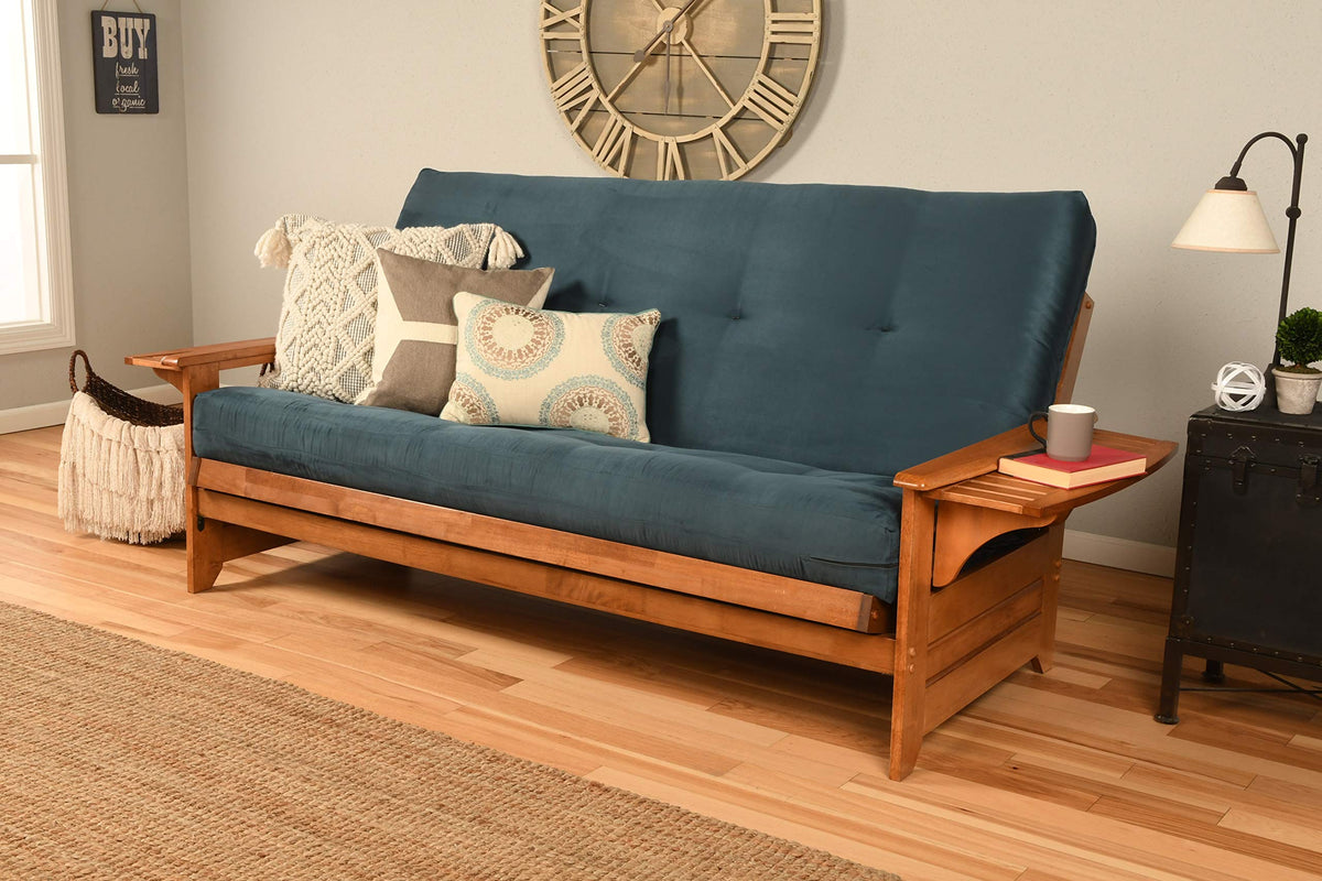 Kodiak Furniture Phoenix Futon, Full Size, Suede Navy