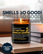 Retirement Candle, Best Retirement Gifts For Women & Men, Happy Retirement Gifts For Coworker, Gift-Ready