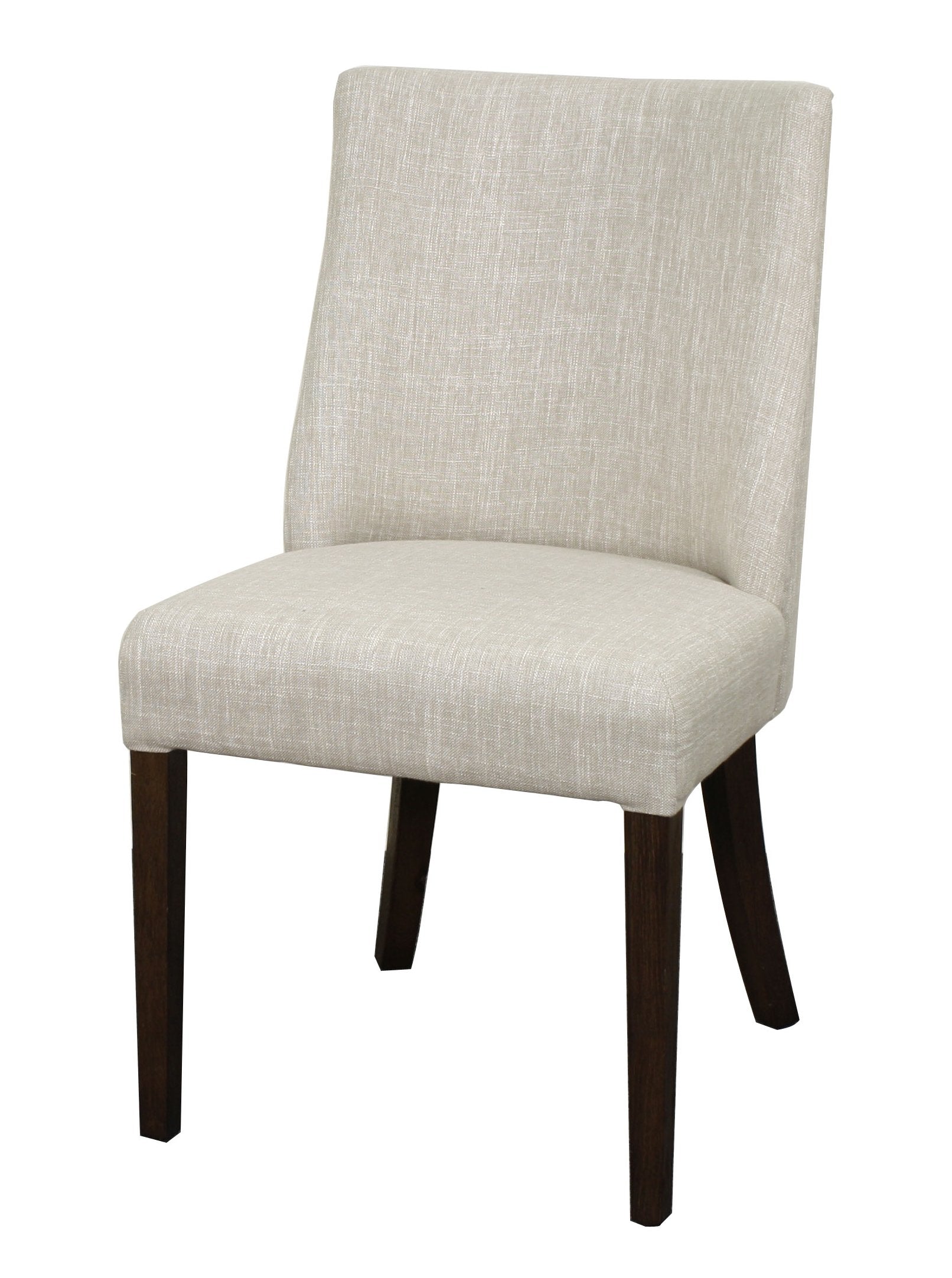 New Paris Dining Chair, Dark Brown Legs, Rice White, Set Of 2