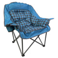 Black Sierra Oversized Camping Chair for Adults, Heavy Duty Outdoor Seat with Plush Padding, Supports 400lbs, Cup Holder & Carry
