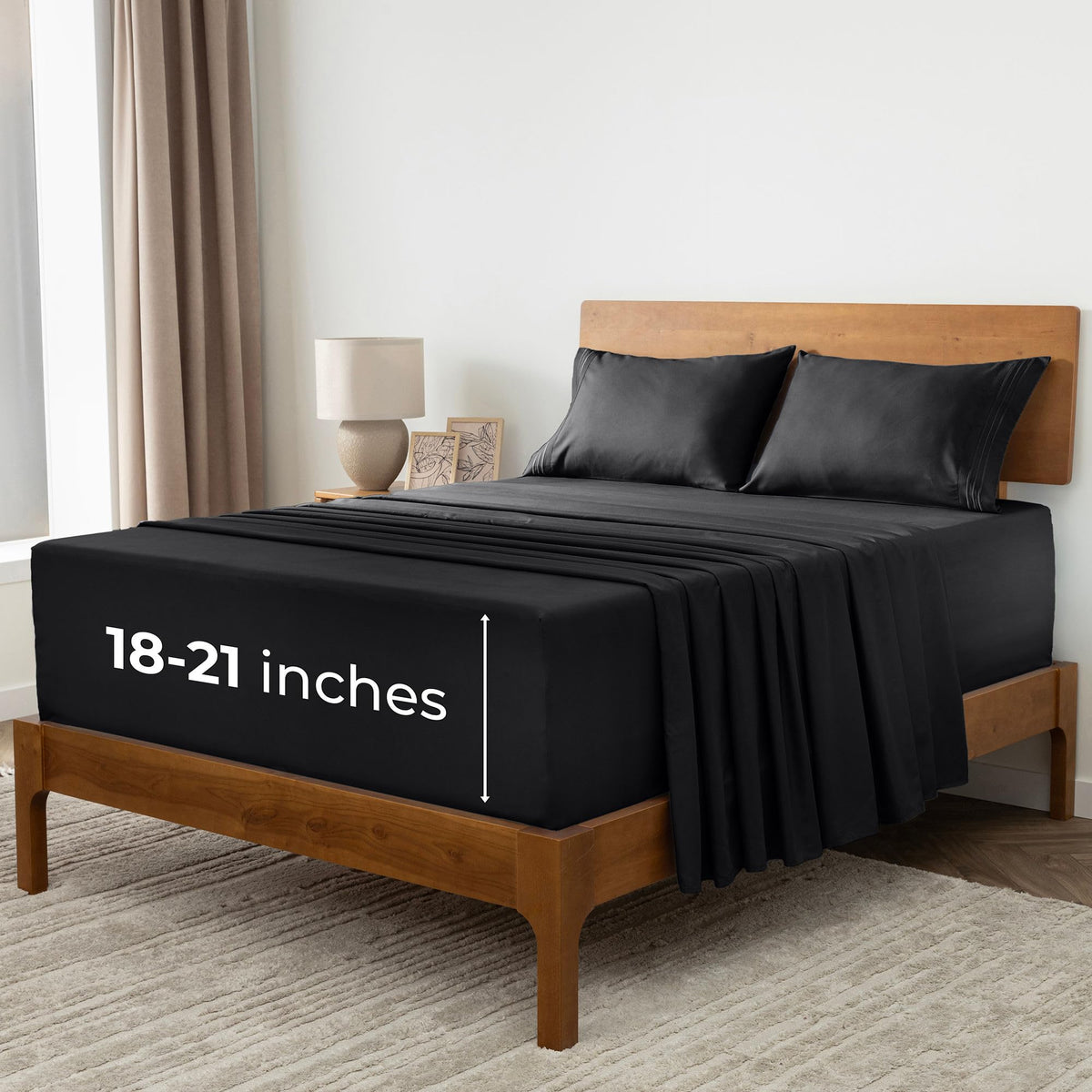 Mellanni Extra Deep Pocket California King Sheets - 4 Piece Iconic Collection Bedding Sheets & Pillowcases - Luxury, Ultra Soft,