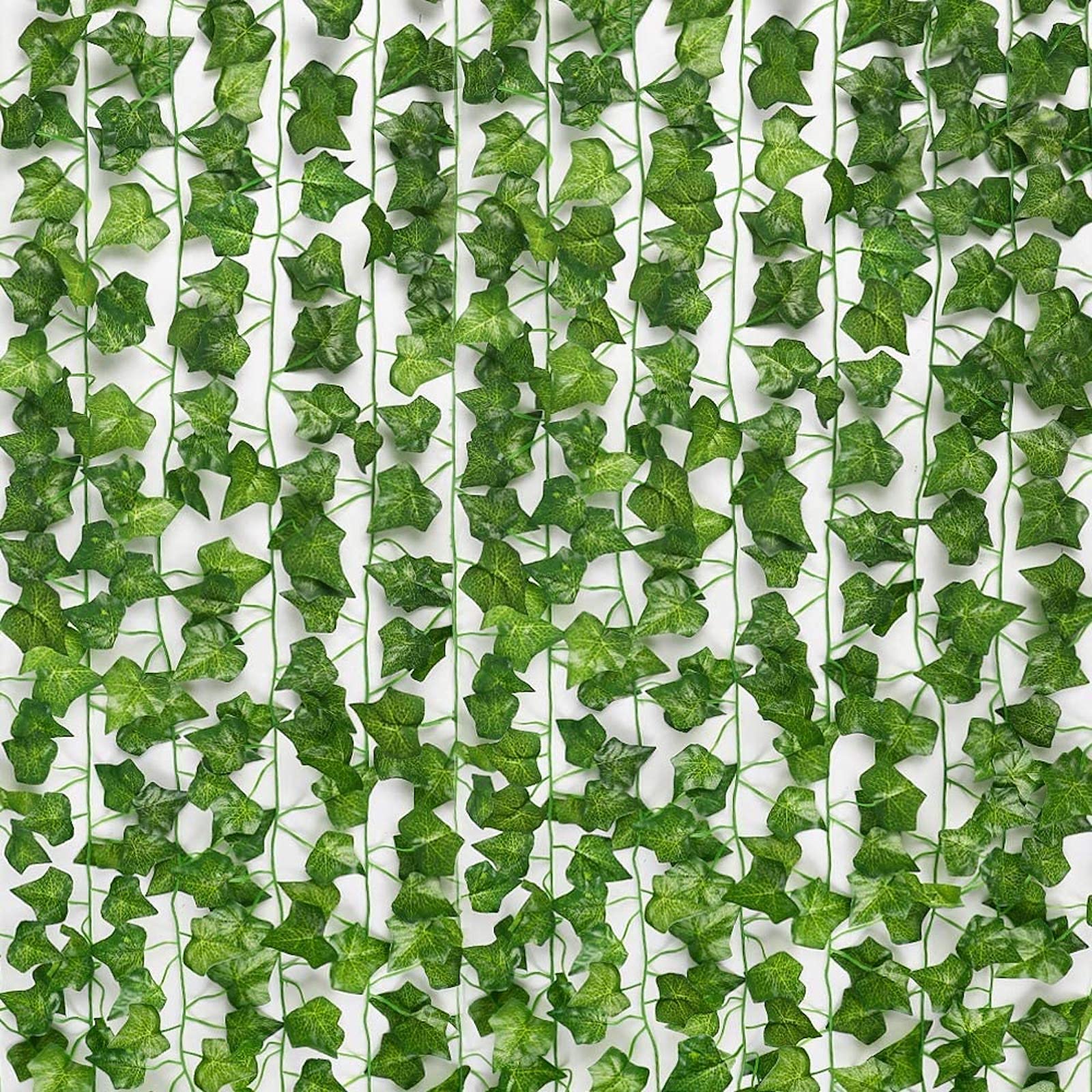 JPSOR 24pcs Fake Leaves Artificial Ivy Garland Greenery Vines for Bedroom Decor Aesthetic Silk Ivy Vines for Room Wall Home Deco