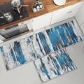 Jukkre 2 Pieces Waterproof Cushioned Kitchen Rugs Set PVC Leather Runner NonSlip Anti Fatigue Kitchen Floor Mats Comfort Floor 