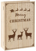 Brubaker Reusable Wooden Advent Calendar To Fill - Merry Christmas Book - Diy Christmas Calendar 7.72 X 2.95 X 11.81 Inches