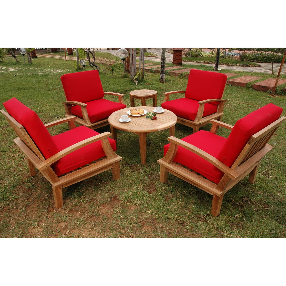 Anderson Teak Brianna 6-Pieces Deep Seating Armchair Set